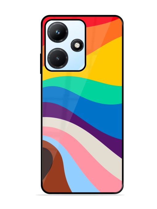 Minimal Pride Art Glossy Metal Phone Cover for Infinix Hot 30I Zapvi