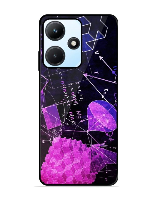 Math Physics Formula Art Glossy Metal Phone Cover for Infinix Hot 30I