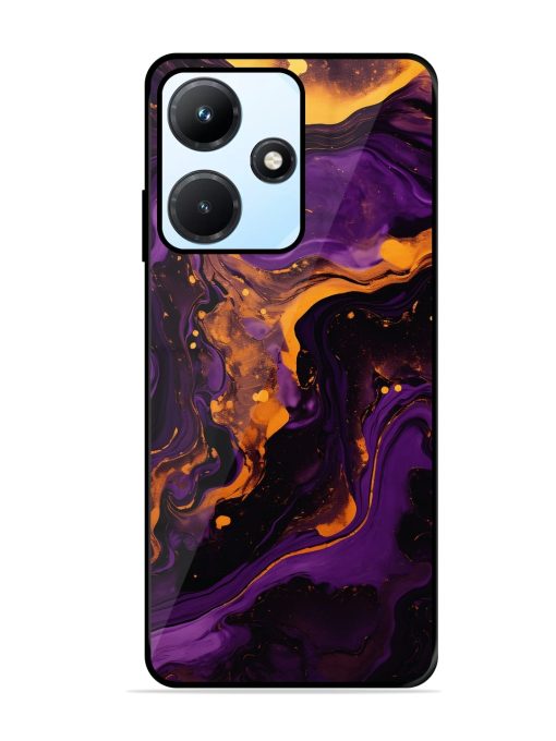 Painting Of A Purple Glossy Metal Phone Cover for Infinix Hot 30I Zapvi