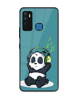 Music Panda Glossy Metal Phone Cover for Infinix Hot 9