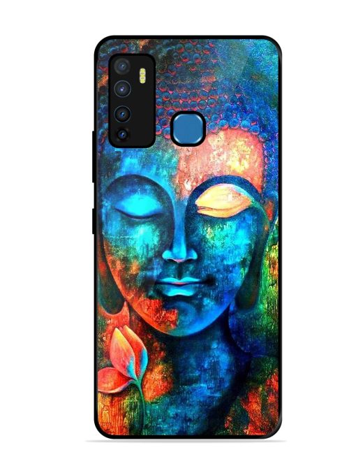 Buddha Painting Glossy Metal Phone Cover for Infinix Hot 9