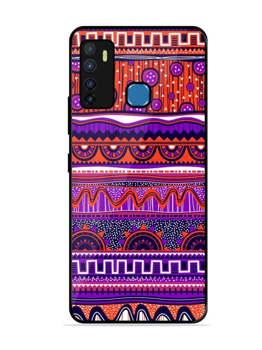 Ethnic Seamless Pattern Glossy Metal TPU Phone Cover for Infinix Hot 9 Zapvi