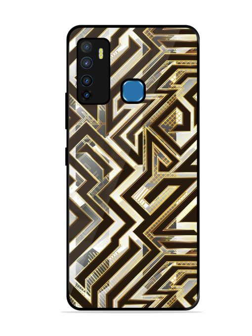 Technology Geometric Seamless Glossy Metal Phone Cover for Infinix Hot 9