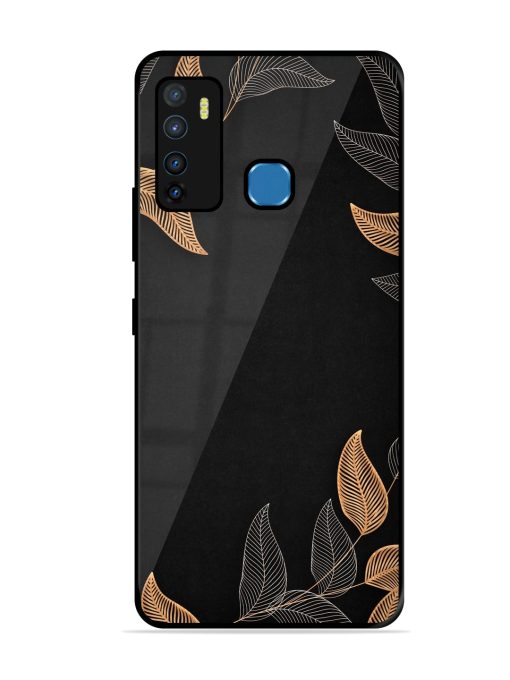 Foliage Art Glossy Metal Phone Cover for Infinix Hot 9