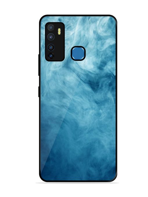 Blue Smoke Art Glossy Metal Phone Cover for Infinix Hot 9