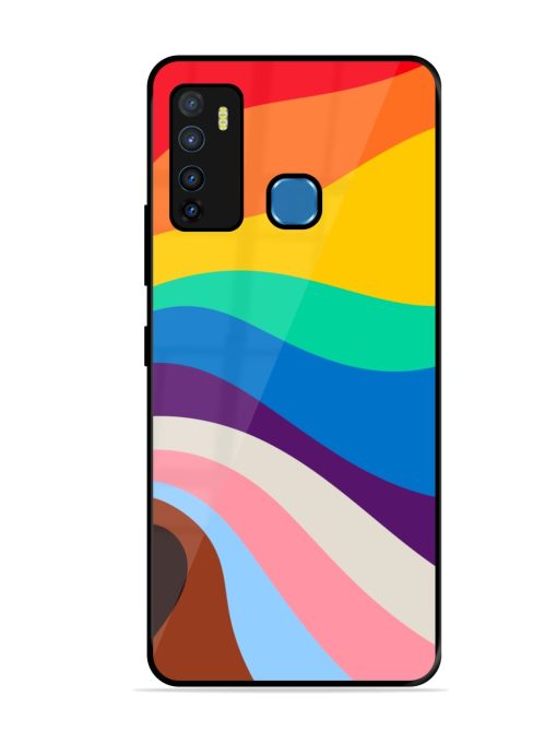 Minimal Pride Art Glossy Metal Phone Cover for Infinix Hot 9