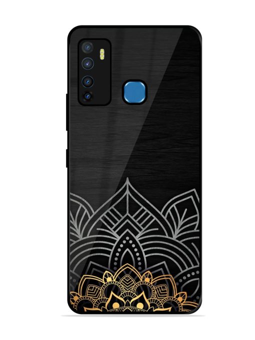 Decorative Golden Pattern Glossy Metal Phone Cover for Infinix Hot 9