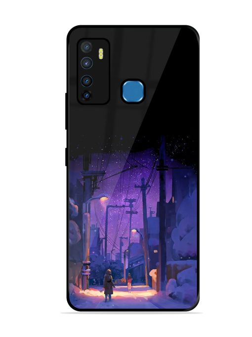 Winter Anime Art Glossy Metal Phone Cover for Infinix Hot 9