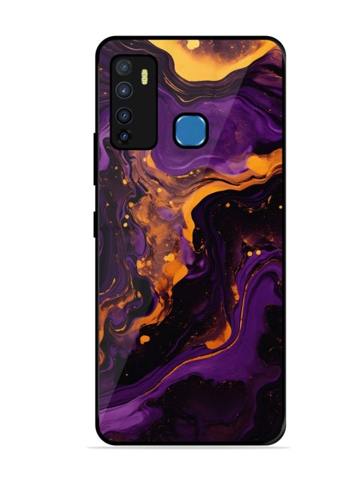 Painting Of A Purple Glossy Metal Phone Cover for Infinix Hot 9