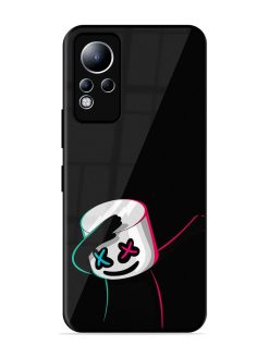 Black Marshmallow Glossy Metal Phone Cover for Infinix Note 11