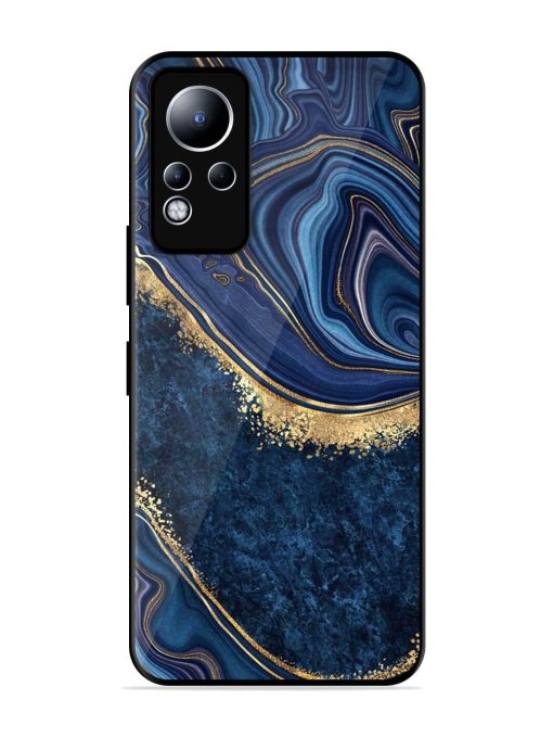 Abstract Background Blue Glossy Metal TPU Phone Cover for Infinix Note 11