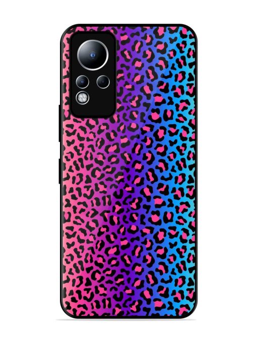 Colorful Leopard Seamless Glossy Metal Phone Cover for Infinix Note 11