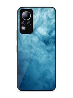Blue Smoke Art Glossy Metal Phone Cover for Infinix Note 11