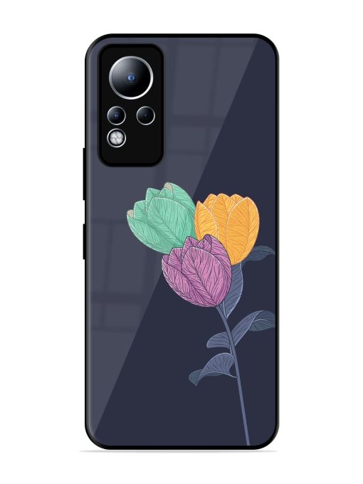 Flower Vector Glossy Metal Phone Cover for Infinix Note 11 Zapvi