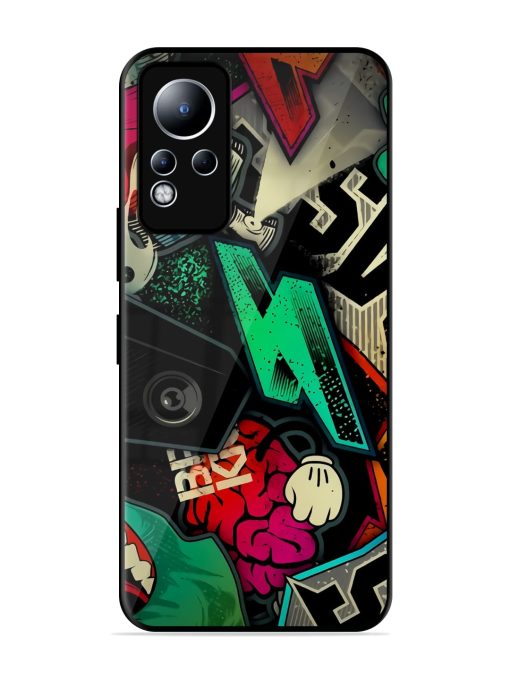 Graffiti Art Glossy Metal Phone Cover for Infinix Note 11 Zapvi