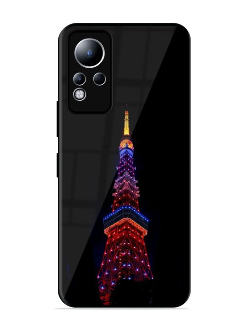 Eiffel Tower Night View Glossy Metal Phone Cover for Infinix Note 11 Zapvi