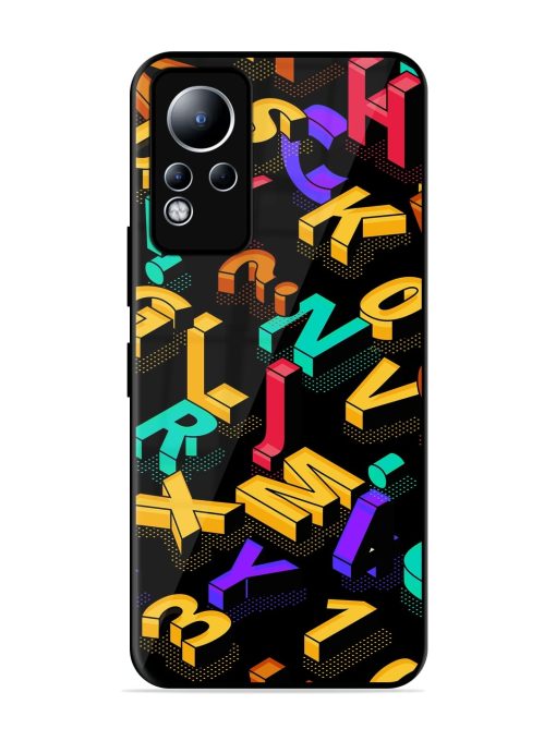 Seamless Pattern With Letters Glossy Metal Phone Cover for Infinix Note 11 Zapvi