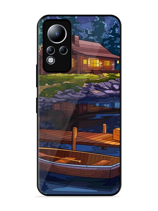 Village Night Scene Glossy Metal Phone Cover for Infinix Note 11 Zapvi