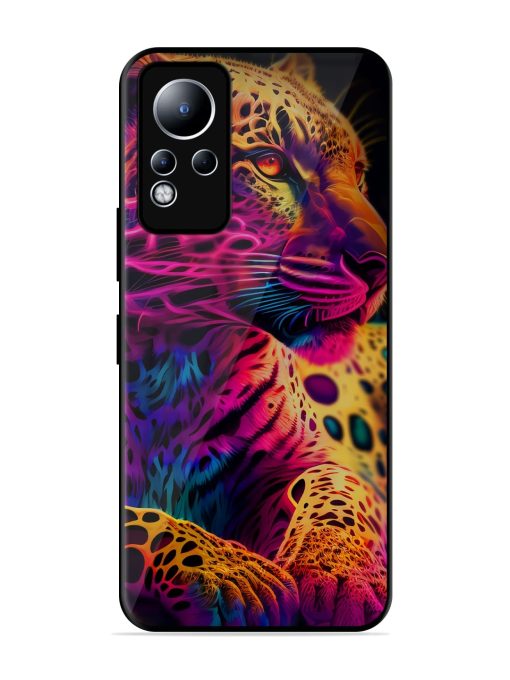 Leopard Art Glossy Metal Phone Cover for Infinix Note 11