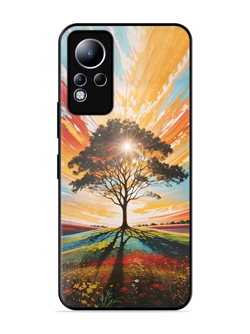 Abstract Tree Colorful Art Glossy Metal Phone Cover for Infinix Note 11 Zapvi