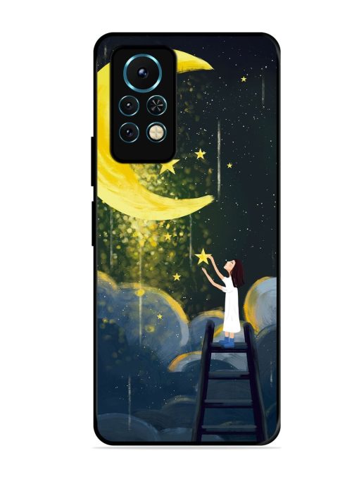 Moonlight Healing Night Illustration Glossy Metal TPU Phone Cover for Infinix Note 11S