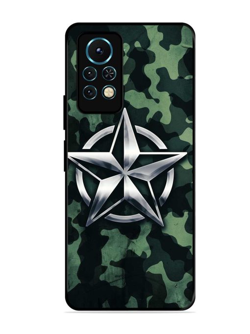 Indian Army Star Design Glossy Metal Phone Cover for Infinix Note 11S Zapvi