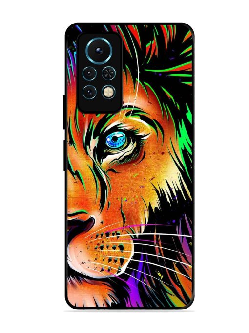 Colorful Lion Design Glossy Metal TPU Phone Cover for Infinix Note 11S Zapvi