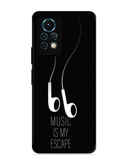 Music Is My Escape Glossy Metal Phone Cover for Infinix Note 11S Zapvi