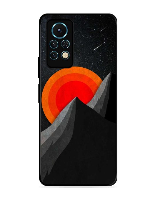 Black Mountain Glossy Metal Phone Cover for Infinix Note 11S Zapvi