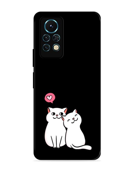 Cat Love Glossy Metal Phone Cover for Infinix Note 11S Zapvi