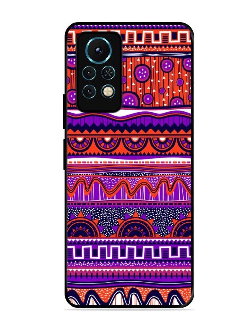 Ethnic Seamless Pattern Glossy Metal TPU Phone Cover for Infinix Note 11S