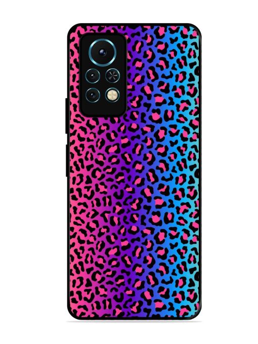 Colorful Leopard Seamless Glossy Metal Phone Cover for Infinix Note 11S