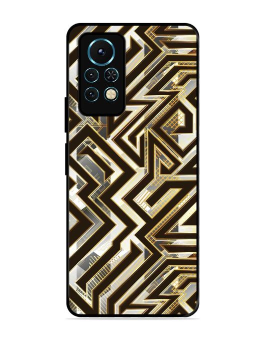 Technology Geometric Seamless Glossy Metal Phone Cover for Infinix Note 11S Zapvi