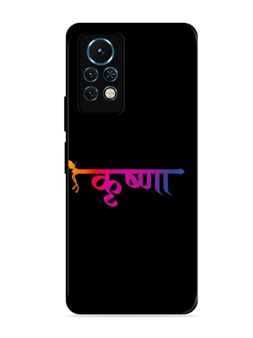 Krishna Typo Glossy Metal Phone Cover for Infinix Note 11S Zapvi