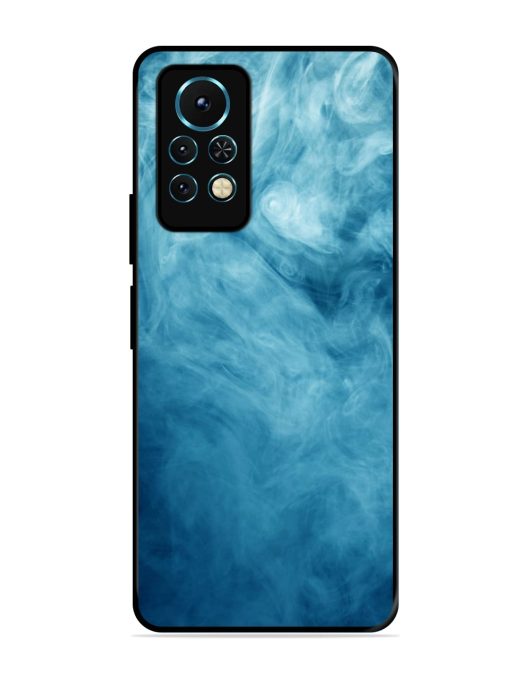 Blue Smoke Art Glossy Metal Phone Cover for Infinix Note 11S Zapvi