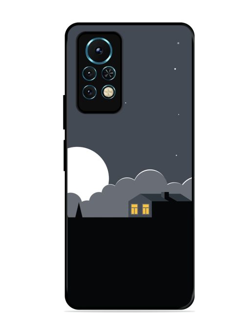 Full Moon Vector Art Glossy Metal Phone Cover for Infinix Note 11S Zapvi