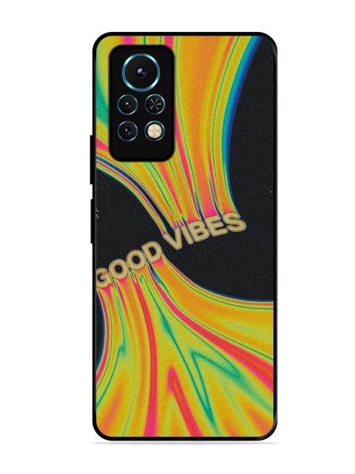 Good Vibes Glossy Metal Phone Cover for Infinix Note 11S Zapvi