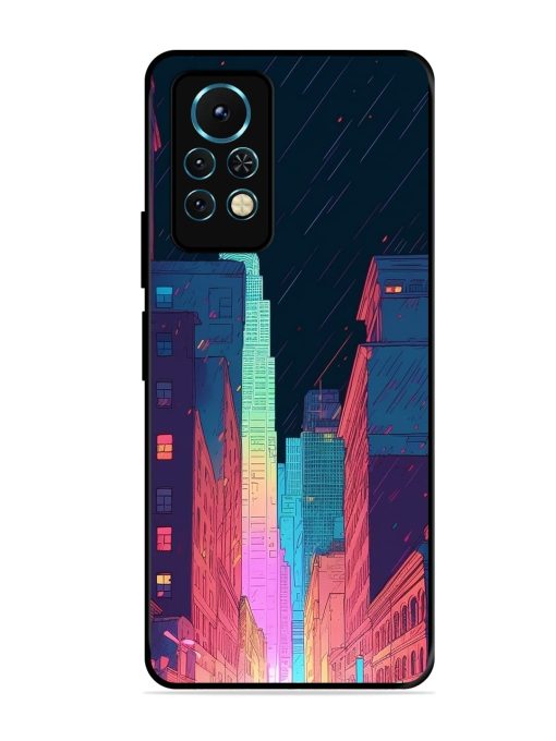 Minimal City Art Glossy Metal Phone Cover for Infinix Note 11S Zapvi