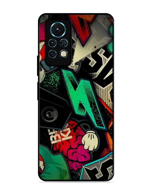 Graffiti Art Glossy Metal Phone Cover for Infinix Note 11S Zapvi