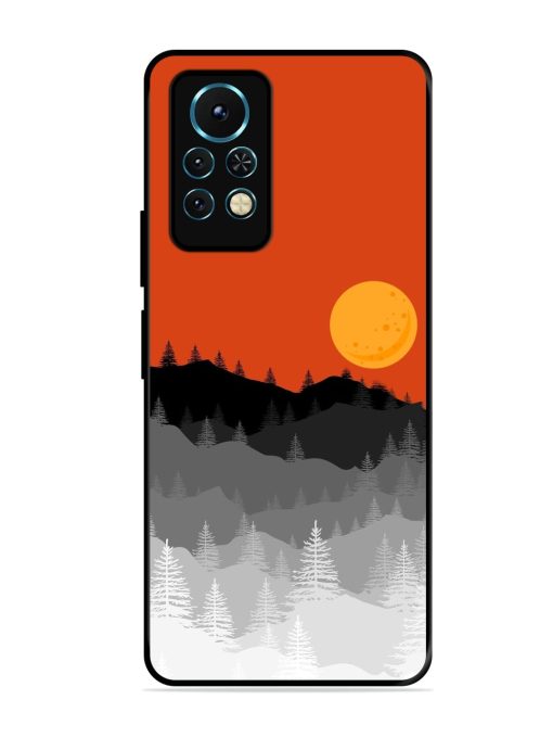 Mountain Lofi Sun Glossy Metal Phone Cover for Infinix Note 11S