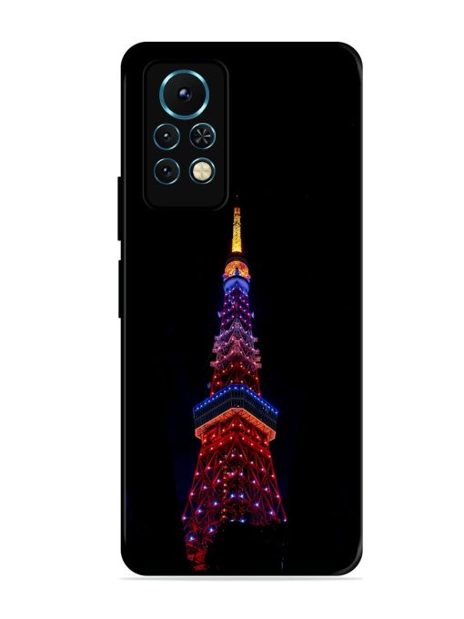 Eiffel Tower Night View Glossy Metal Phone Cover for Infinix Note 11S Zapvi