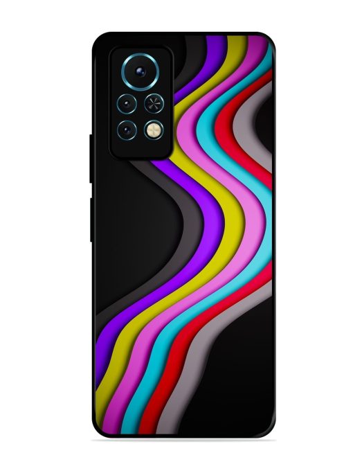 Liquid Blue Abstract Glossy Metal Phone Cover for Infinix Note 11S Zapvi