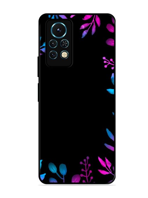 Flower Pattern Watercolor Glossy Metal Phone Cover for Infinix Note 11S Zapvi