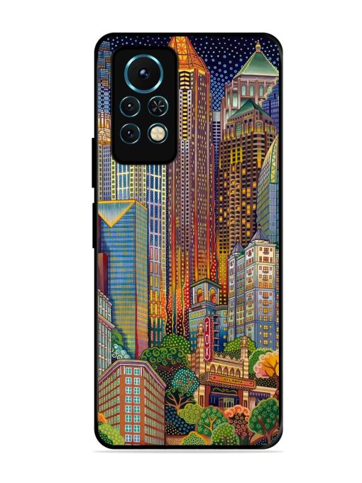 Cityscapes Art Glossy Metal Phone Cover for Infinix Note 11S Zapvi