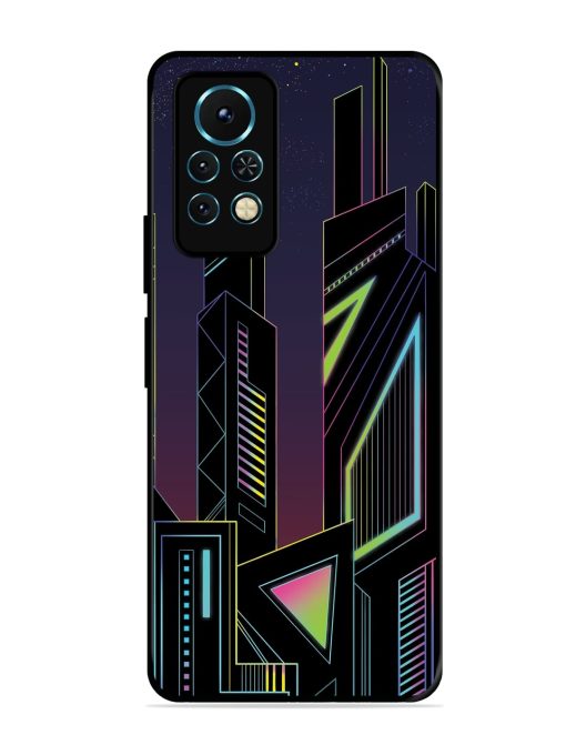 Neon Dreamscape Glossy Metal Phone Cover for Infinix Note 11S Zapvi