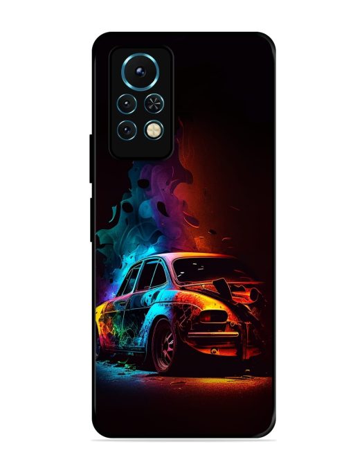 High Classic Car Art Glossy Metal Phone Cover for Infinix Note 11S Zapvi