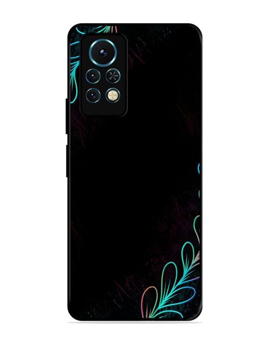 Decorative Line Art Glossy Metal Phone Cover for Infinix Note 11S Zapvi