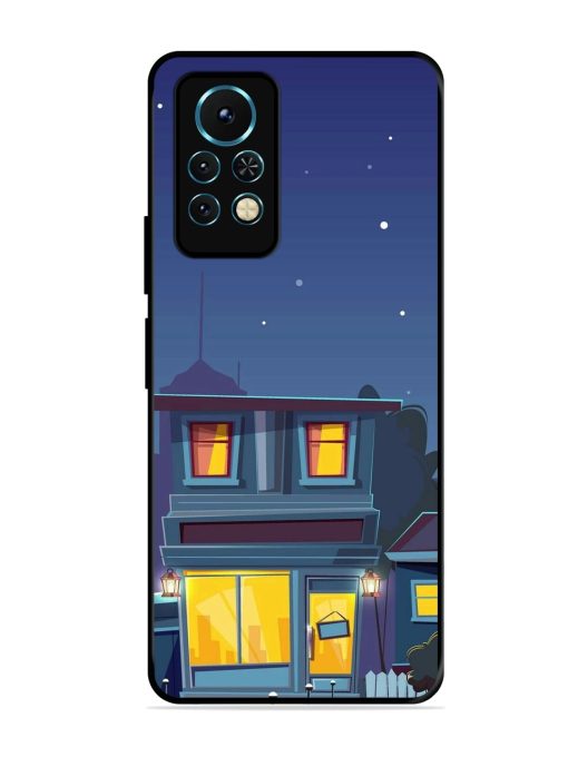 Vector Night House Glossy Metal Phone Cover for Infinix Note 11S Zapvi