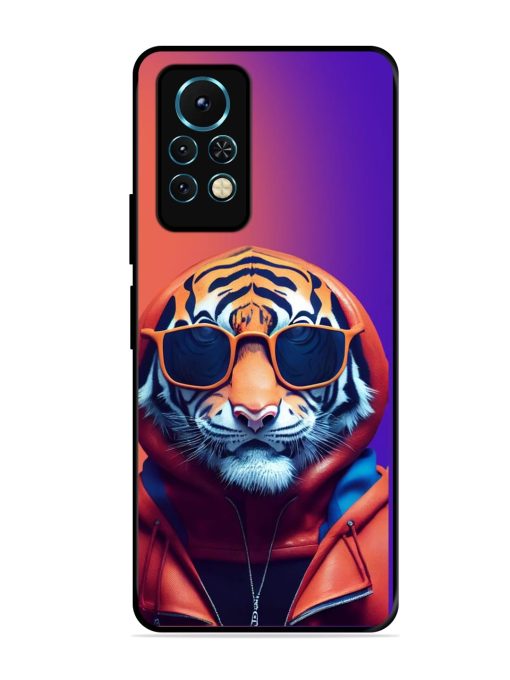 Tiger Animation Glossy Metal Phone Cover for Infinix Note 11S Zapvi