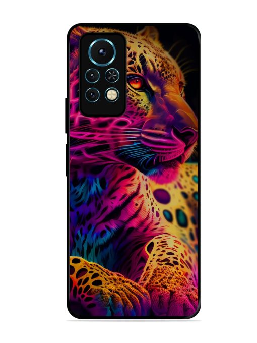 Leopard Art Glossy Metal Phone Cover for Infinix Note 11S Zapvi